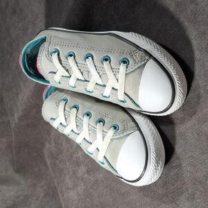 Converse Chuck Taylor All Star Double Tongue Grey Pink Neoprene Sneakers G US 1